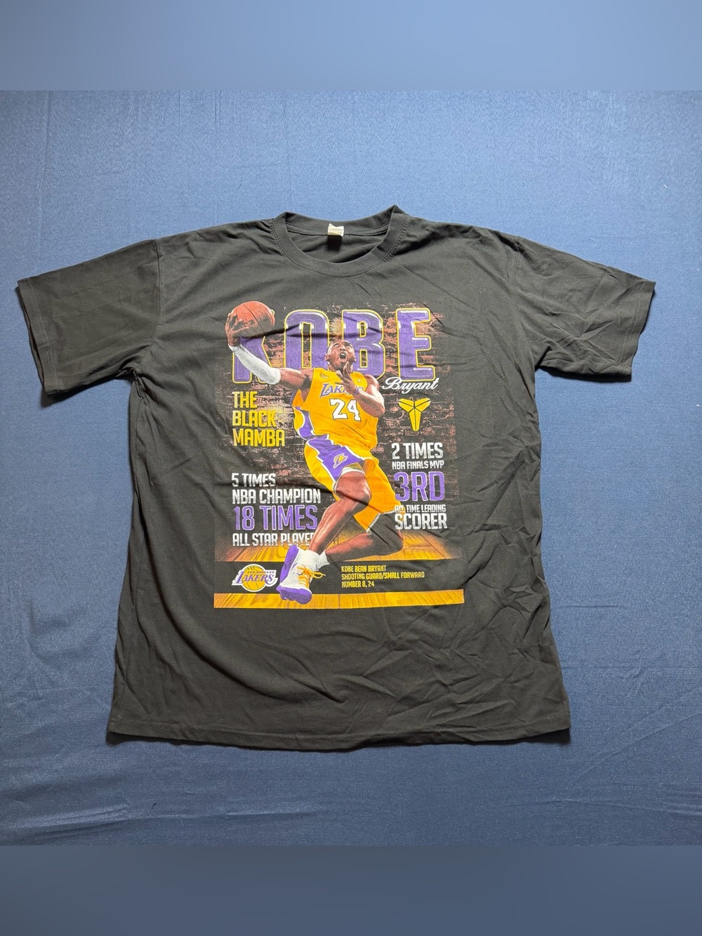 CG Company 100% Cotton XL NWOT Kobe Bryant The Black Mamba T-Shirt